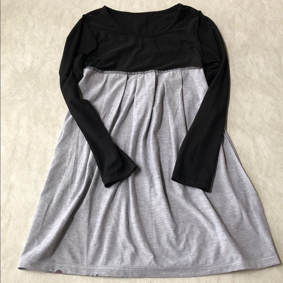 Limited Too Girls Black Gray With Butterflies Long-Sleeved Dress Size 10 - Picture 10 of 15
